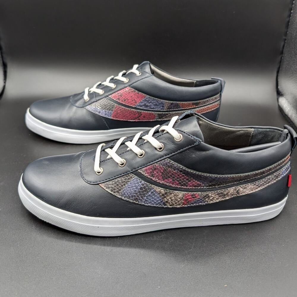 Marc Joseph New York shoes Mens 11 Bowery Sneaker Leather Blue Navy Napa